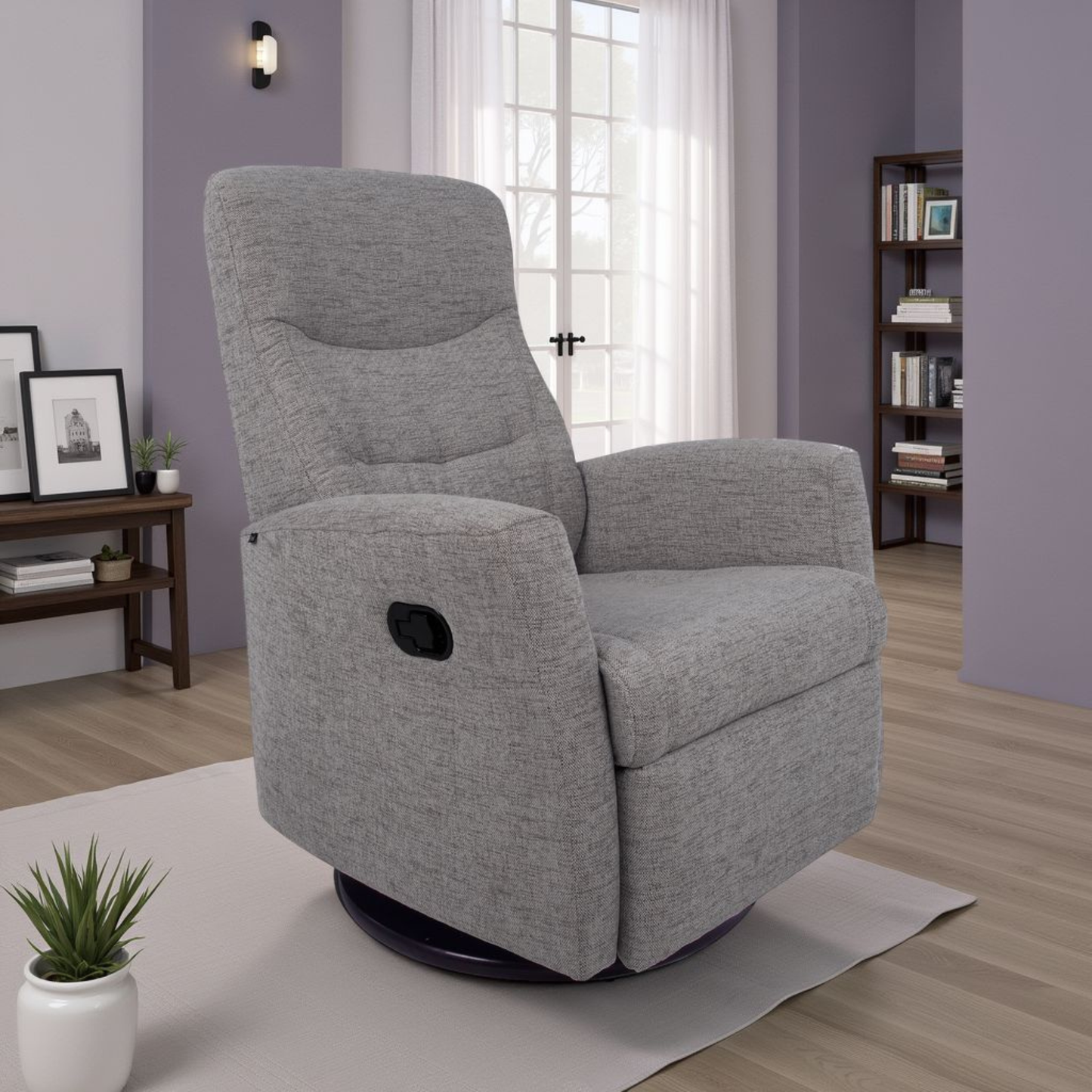 Fjords Oslo Manual Leather Swivel Recliner Chair