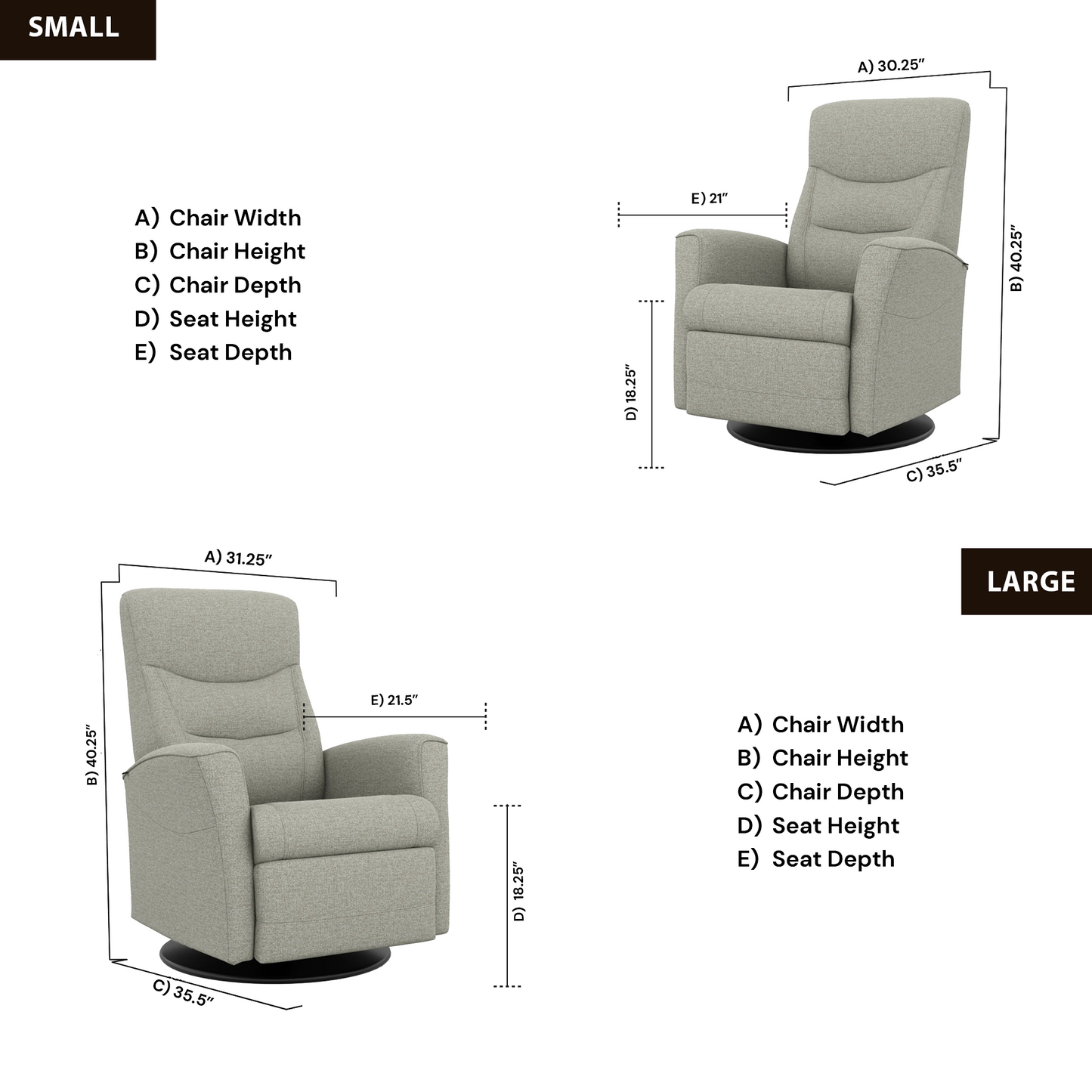 Fjords Oslo Leather Power Recliner Chair With Swivel Base