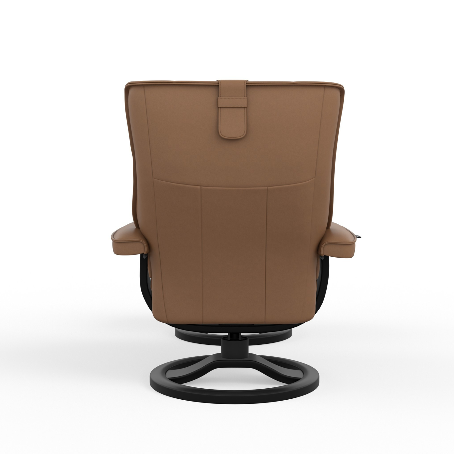 Fjords Regent R Leather Swivel Manual Recliner Chair with Footstool-ComfortDesign