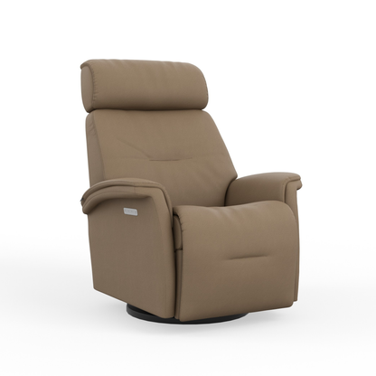 Fjords Rome Leather Power Recliner Chair With Swivel Glider Motion-Comfortdesignfurniture