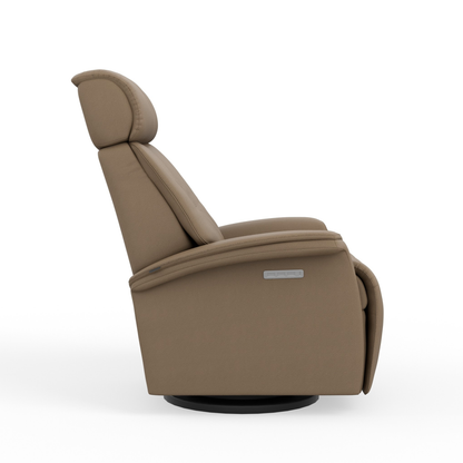 Fjords Rome Leather Power Recliner Chair With Swivel Glider Motion-Comfortdesignfurniture