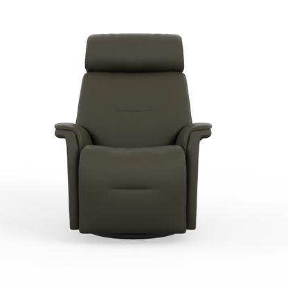 Fjords Rome Leather Power Recliner Chair With Swivel Glider Motion