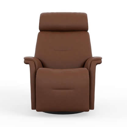 Fjords Rome Leather Power Recliner Chair With Swivel Glider Motion