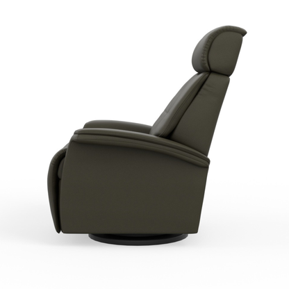 Fjords Rome Leather Power Recliner Chair With Swivel Glider Motion