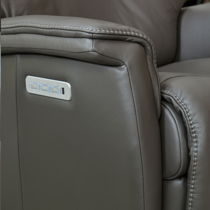 Fjords Rome Leather Power Recliner Chair With Swivel Glider Motion