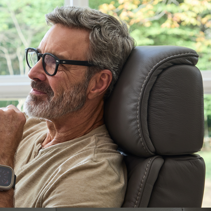 Fjords Rome Leather Power Recliner Chair With Swivel Glider Motion