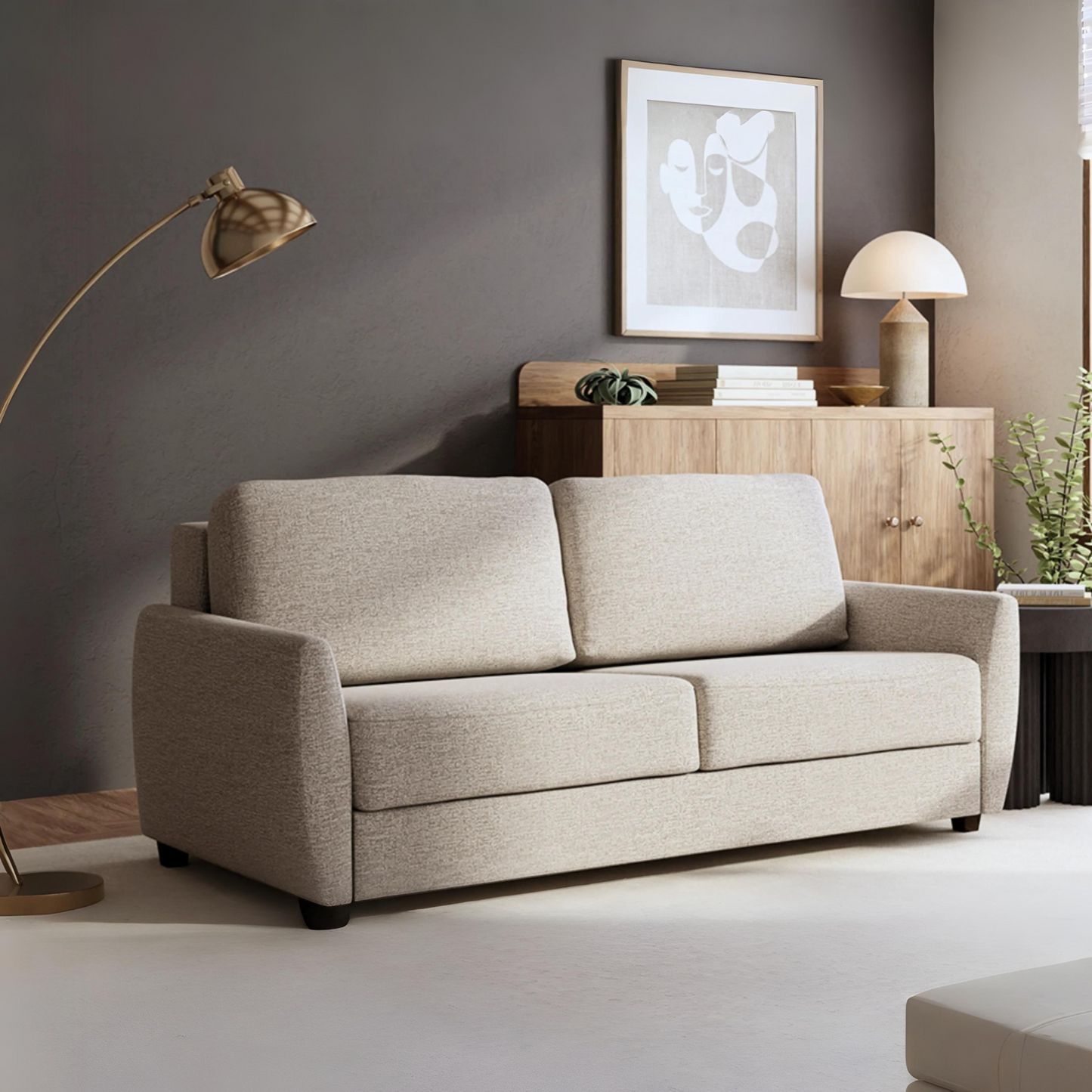 Fjords Sonja Fabric Sleeper Sofa with Cloud Fold Mechanism