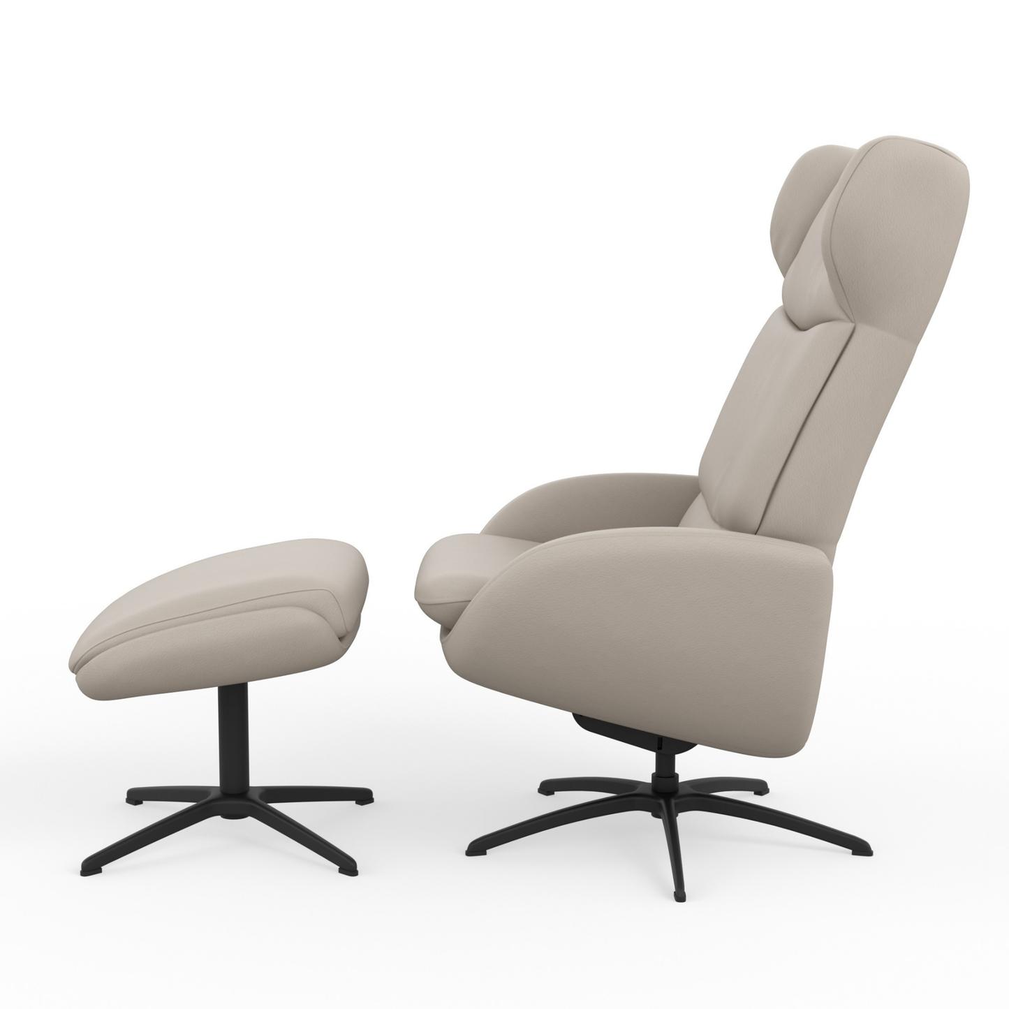 Fjords Stella Recliner Chair and Ottoman with Rocking Glide Swivel Base