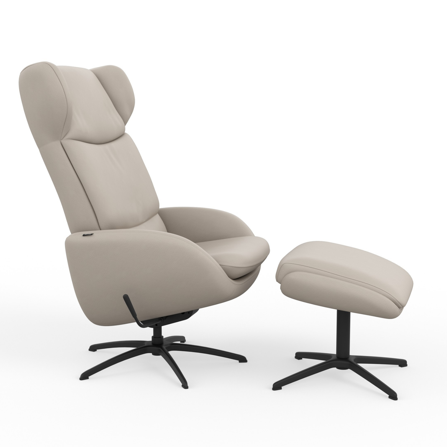Fjords Stella Recliner Chair and Ottoman with Rocking Glide Swivel Base