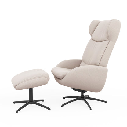 Fjords Stella Recliner Chair and Ottoman with Rocking Glide Swivel Base