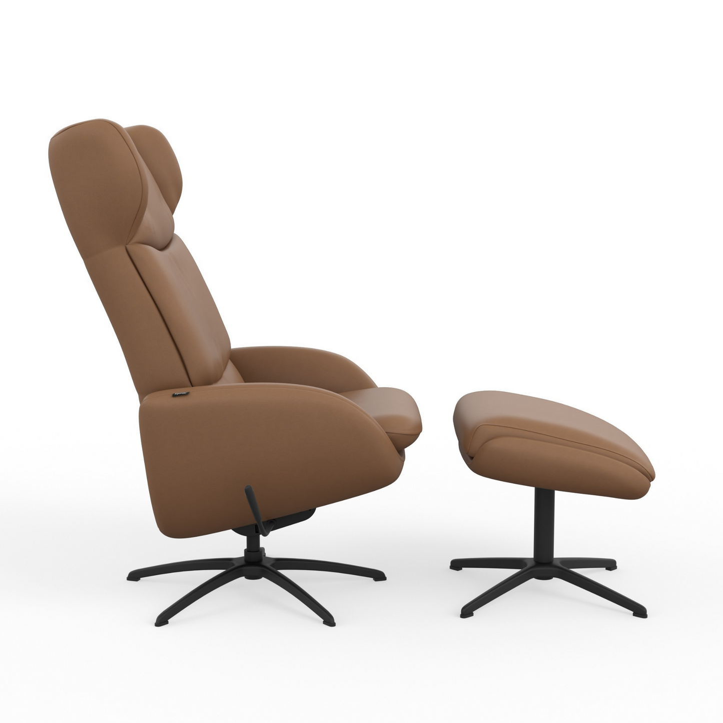 Fjords Stella Recliner Chair and Ottoman with Rocking Glide Swivel Base
