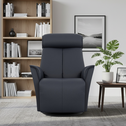 Fjords Venice Leather Swivel Glider Power Recliner Chair