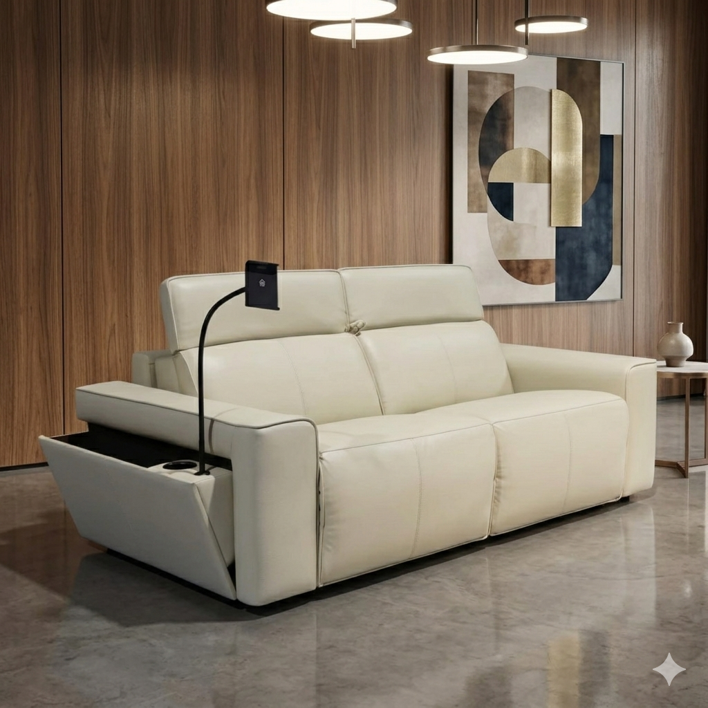Klaussner Lorenzo Leather Queen Sleeper Sofa