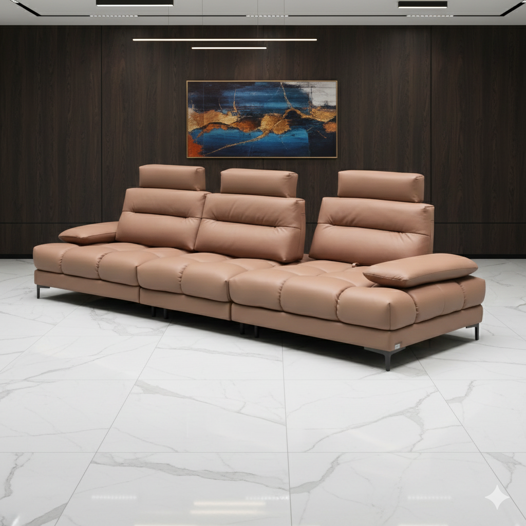 Klaussner Altavion Leather 3-Seater Stationery Sofa