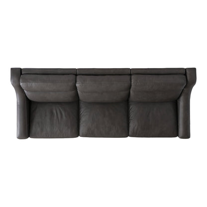 Bernhardt Living Germain Leather Gray Power Motion Sofa