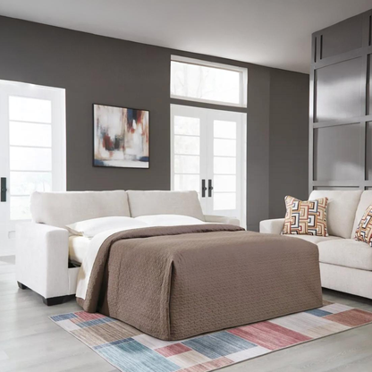 Gio Italia Amalfi Queen Fabric Sleeper Sofa with Accent Pillows