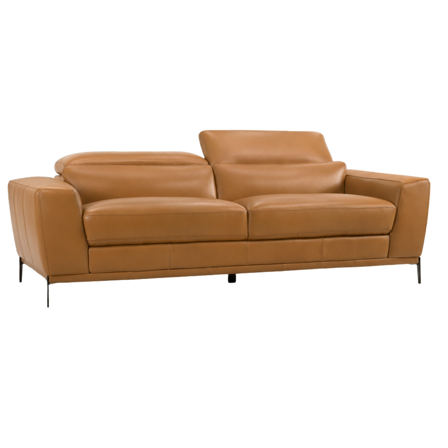 Gio Italia Florence Premium Clay Leather Sofa with Metal Legs- Comfort Furniture