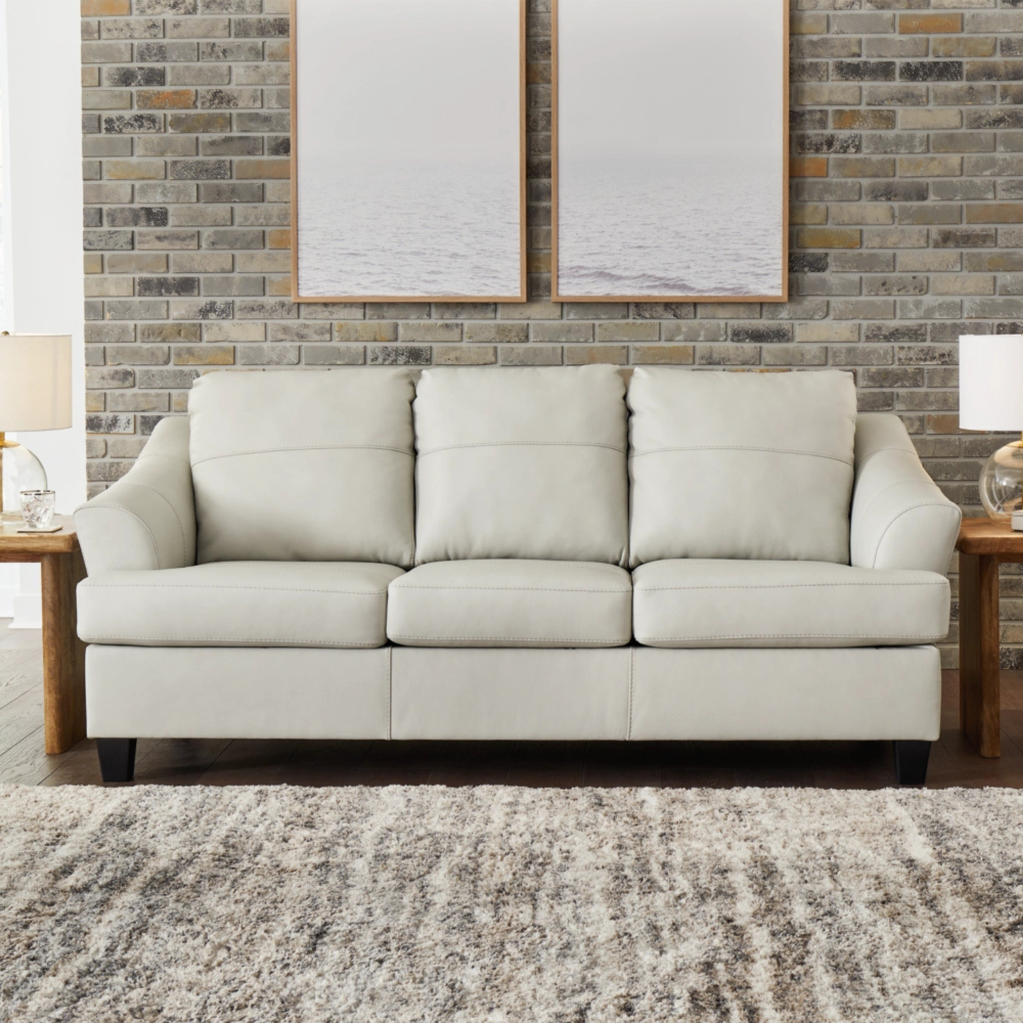 Gio Italia Geneva 3-Seater Queen Leather Sleeper Sofa
