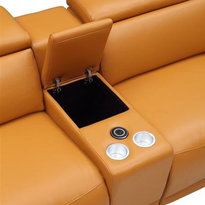 Gio Italia Haviano 3 Seater Leather Power Recliner Sofa