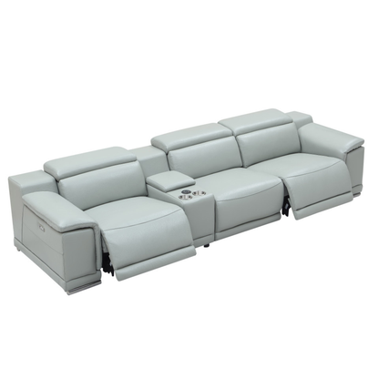 Gio Italia Haviano 3 Seater Leather Power Recliner Sofa