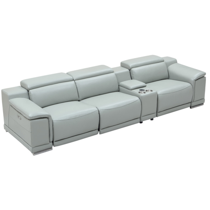 Gio Italia Haviano 3 Seater Leather Power Recliner Sofa