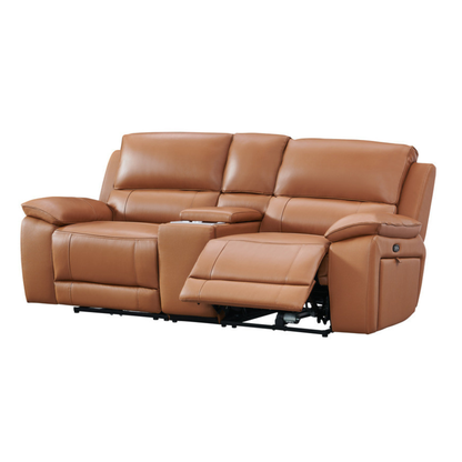 Gio Italia Hestino Leather Power Recliner Loveseat