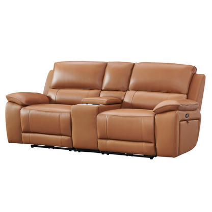 Gio Italia Hestino Leather Power Recliner Loveseat