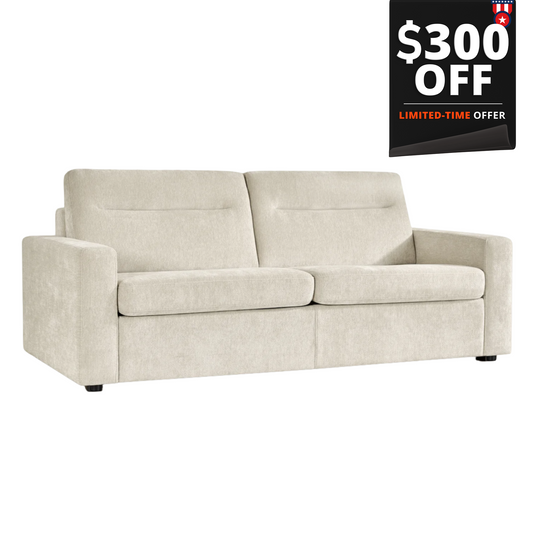 Klaussner Jamie Fabric And Leather Queen Sleeper Sofas