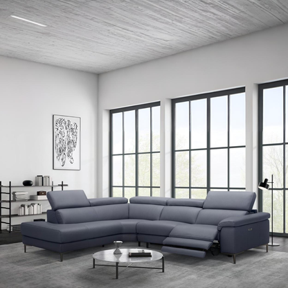 Gio Italia Armano L Shape Leather Power Reclining Sectional-ComfortDesign