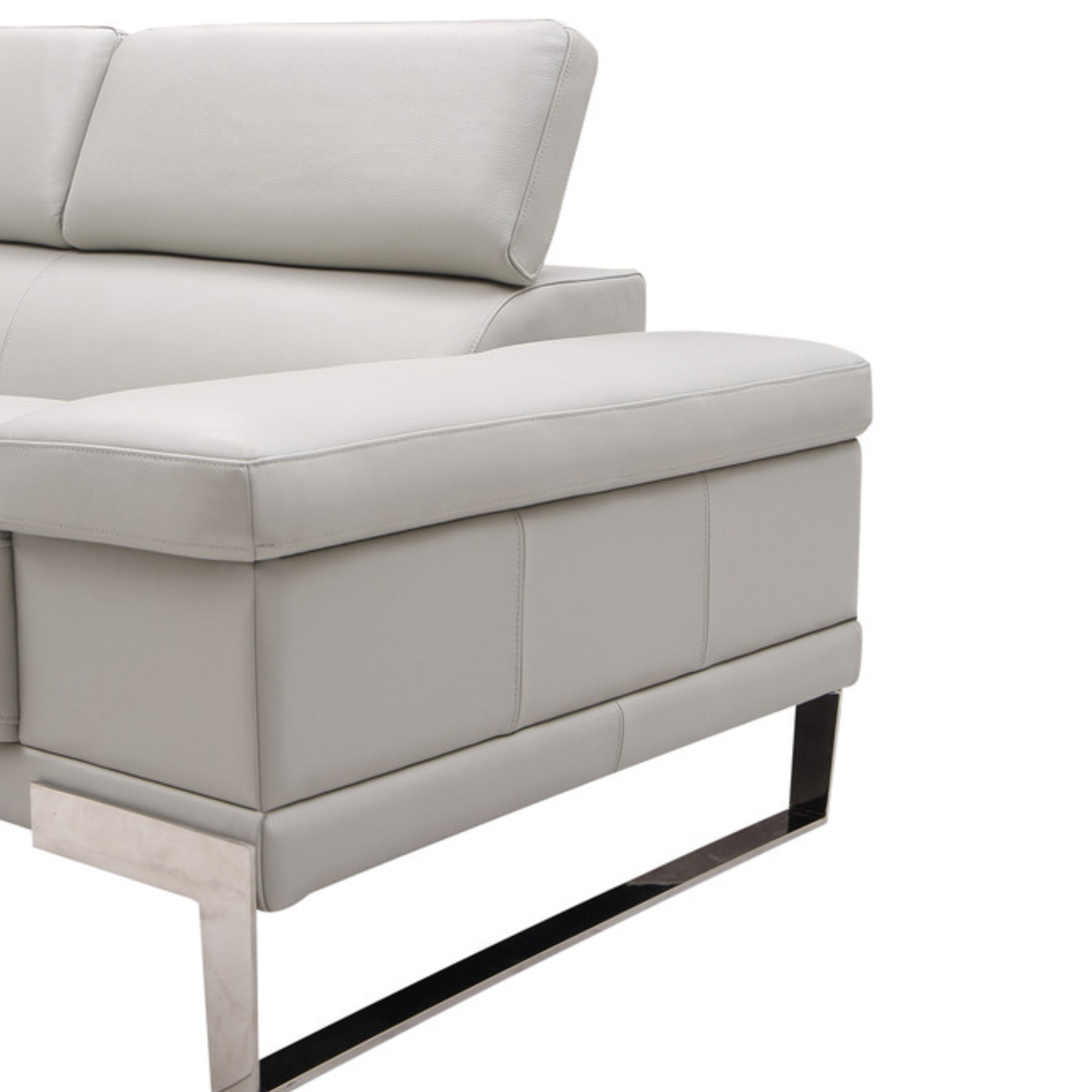 Gio Italia Brixton Leather Sectional Sofa With Chaise