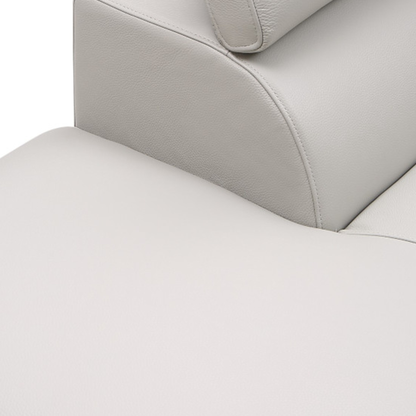 Gio Italia Brixton Leather Sectional Sofa With Chaise