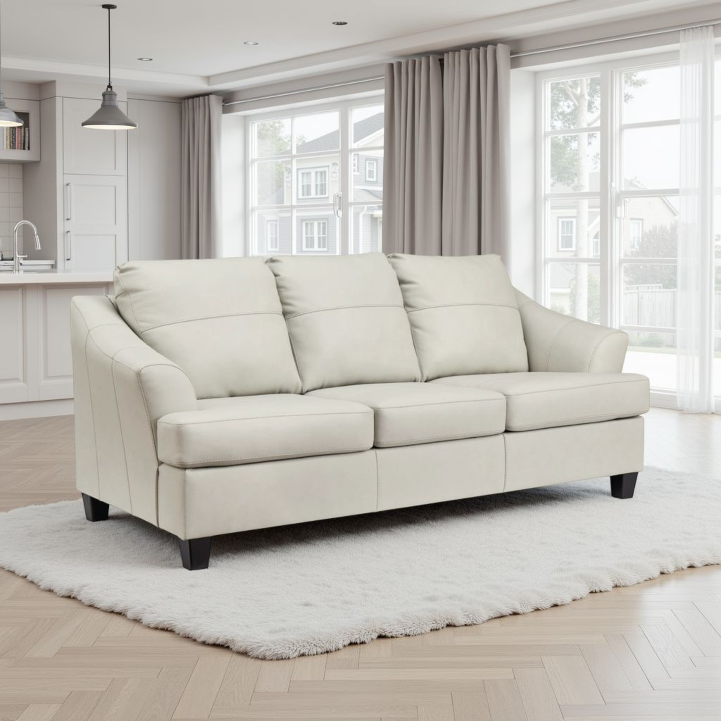 Gio Italia Geneva 3-Seater Queen Leather Sleeper Sofa