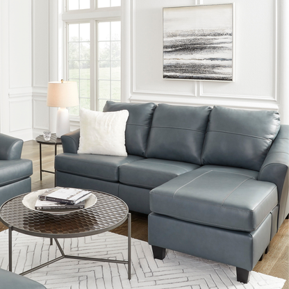 Gio Italia Geneva Leather Sectional Sofa with Chaise-Comfortdesignfurniture