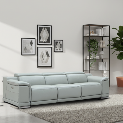 Gio Italia Haviano 3 Seater Leather Power Recliner Sofa