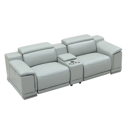 Gio Italia Haviano Leather Power Recliner Loveseat