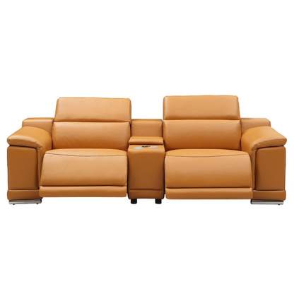 Gio Italia Haviano Leather Power Recliner Loveseat