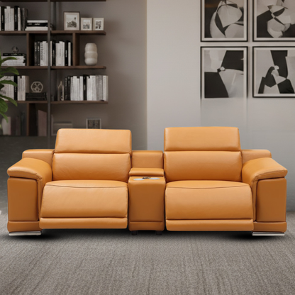 Gio Italia Haviano Leather Power Recliner Loveseat