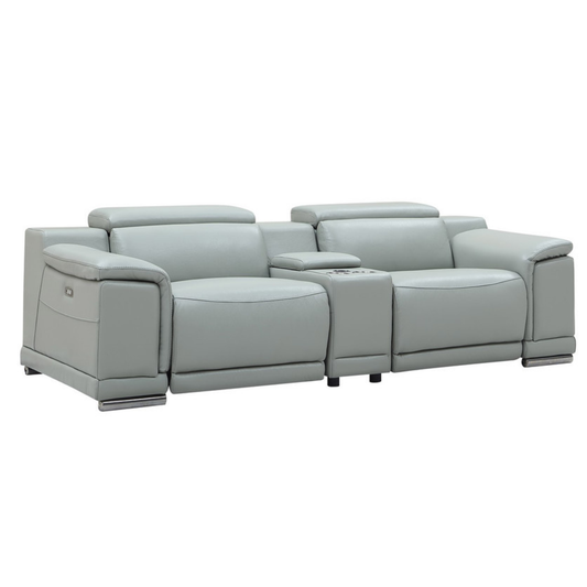 Gio Italia Haviano Leather Power Recliner Loveseat