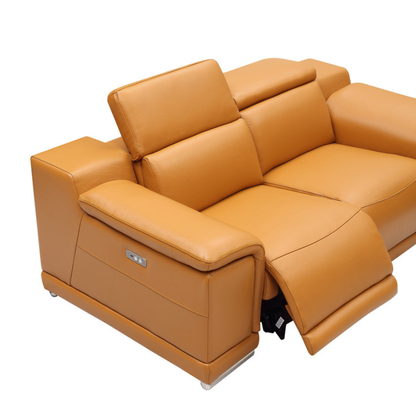 Gio Italia Haviano Leather Power Recliner Loveseat
