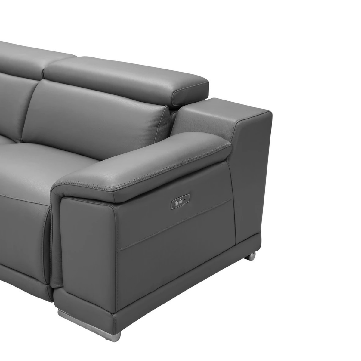 Gio Italia Haviano Leather Recliner Sectional Sofa with Console-Comfortdesignfurniture