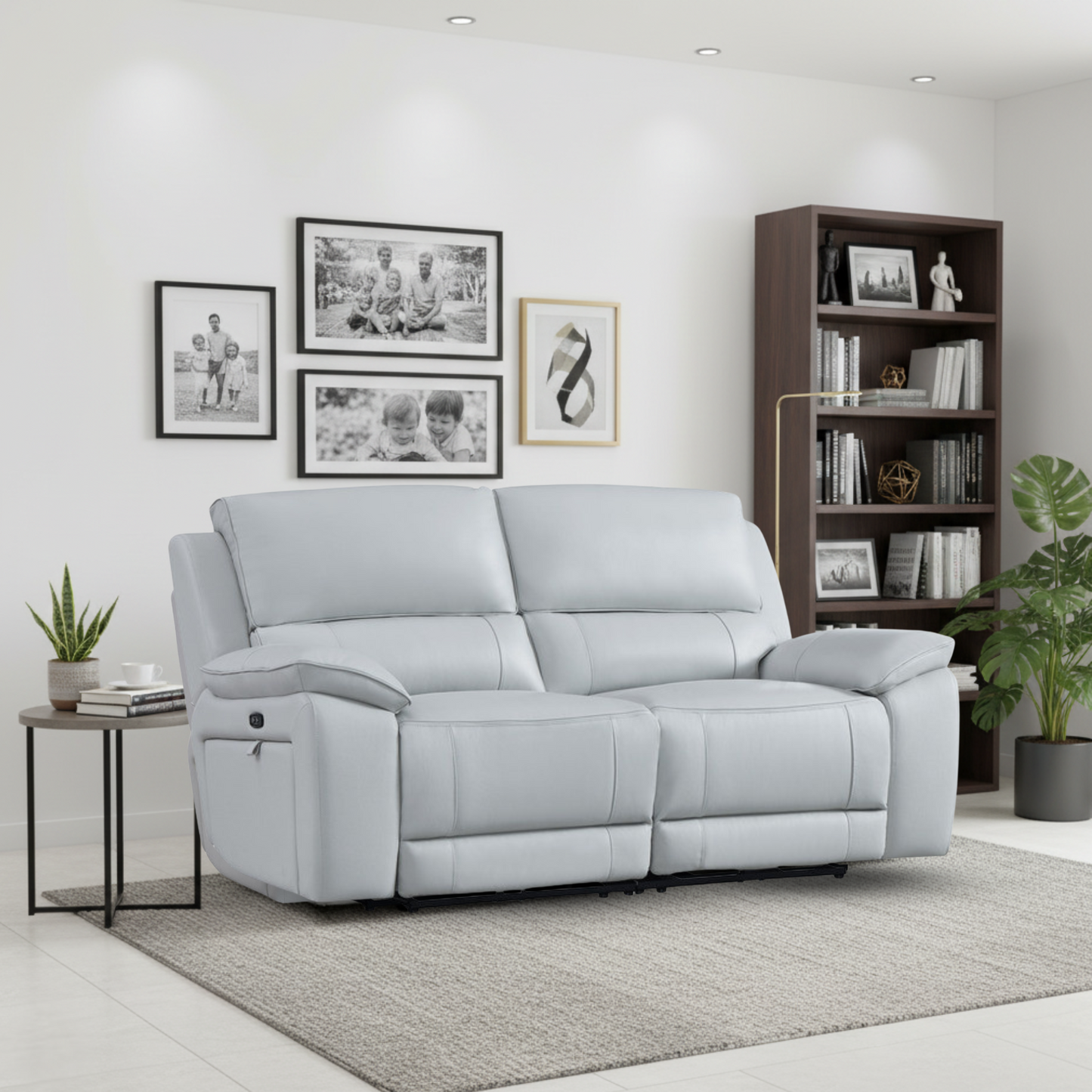 Gio Italia Hestino Leather Power Recliner Loveseat