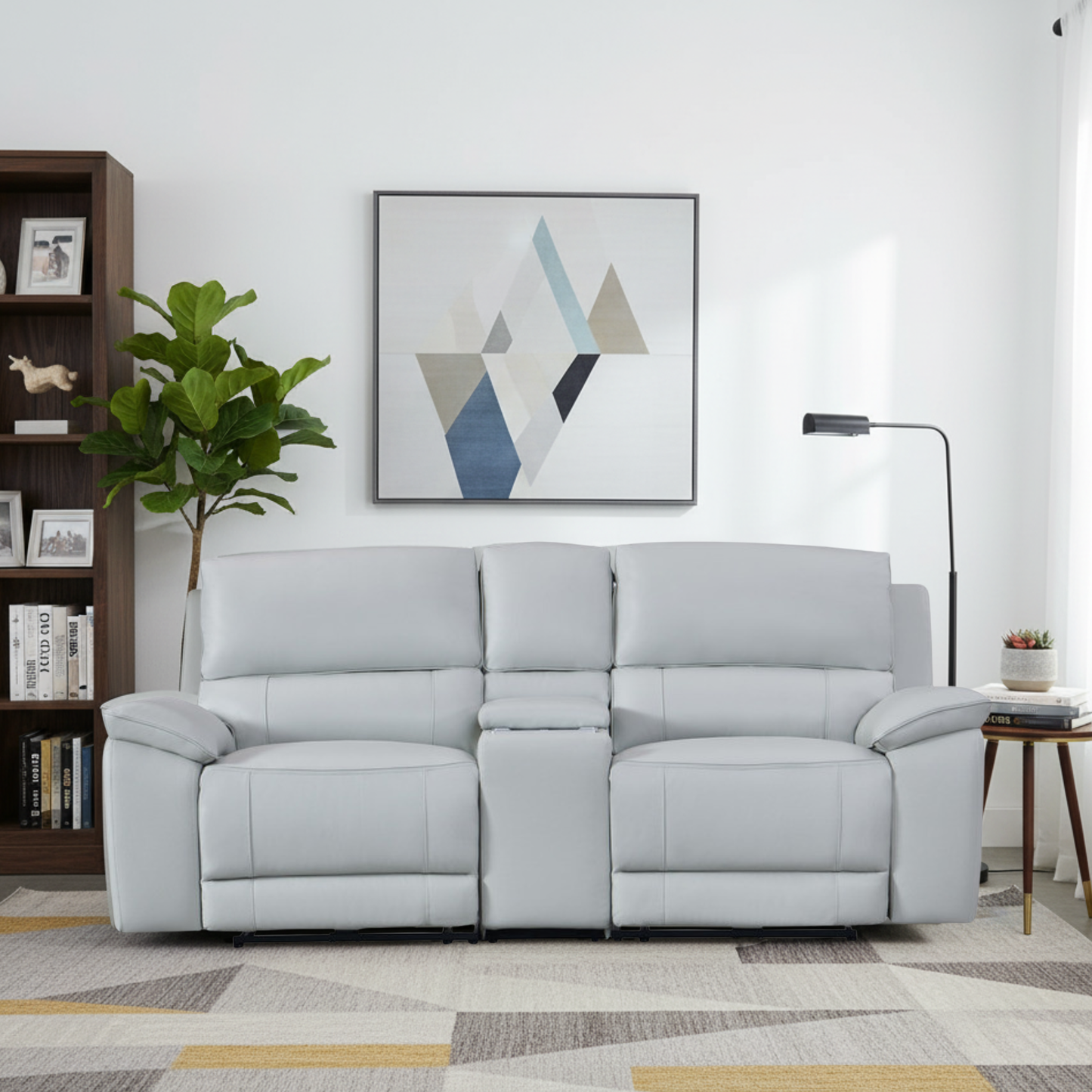 Gio Italia Hestino Leather Power Recliner Loveseat