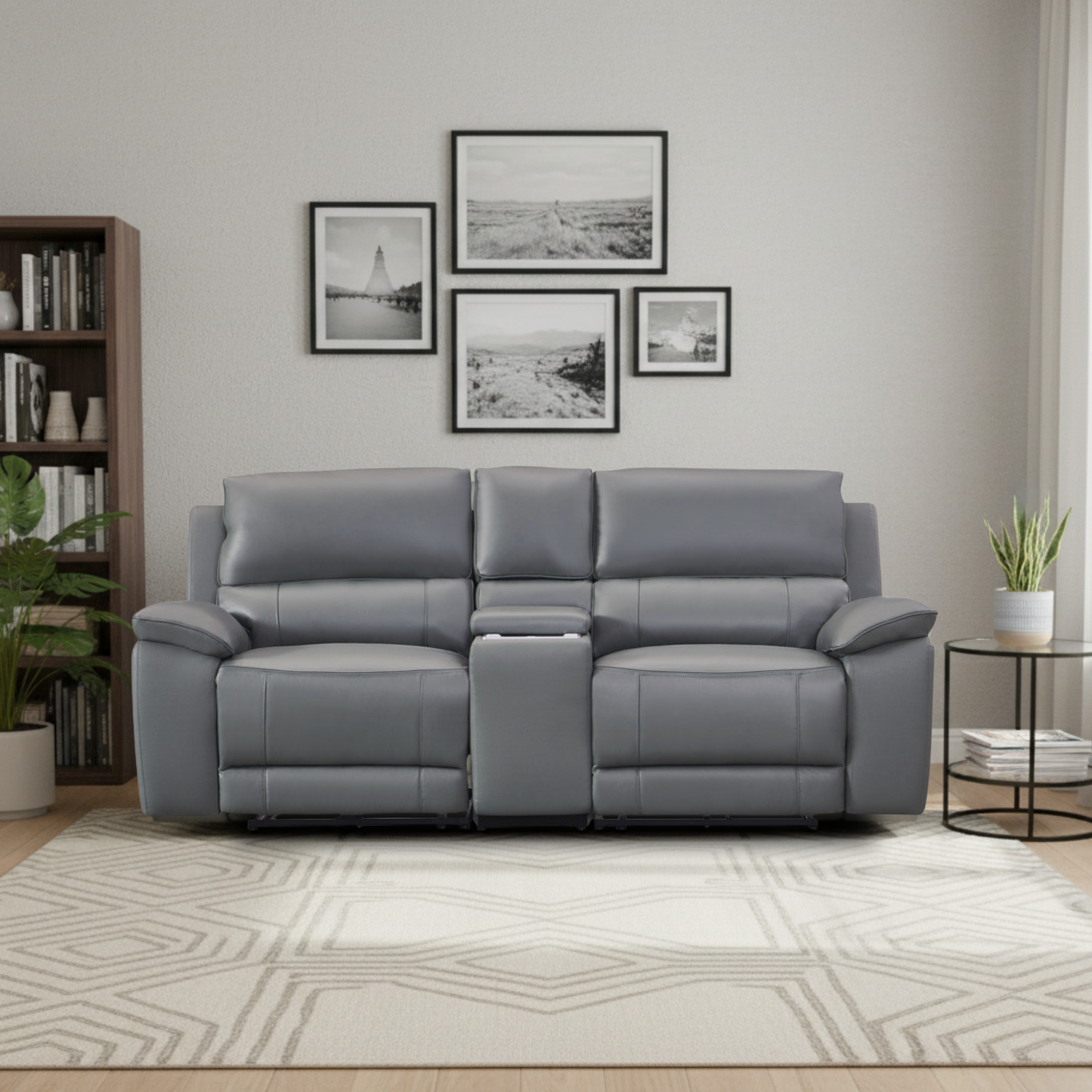 Gio Italia Hestino Leather Power Recliner Loveseat