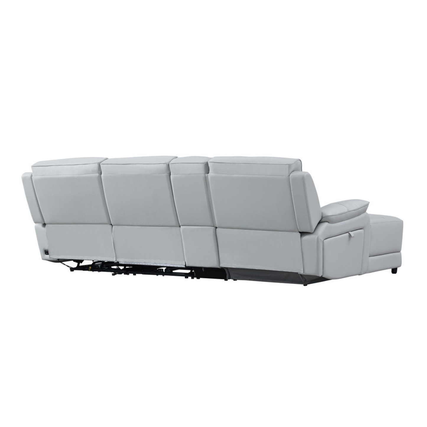 Gio Italia Hestino Leather Power Recliner Sectional with Chaise & Console-ComfortDesign