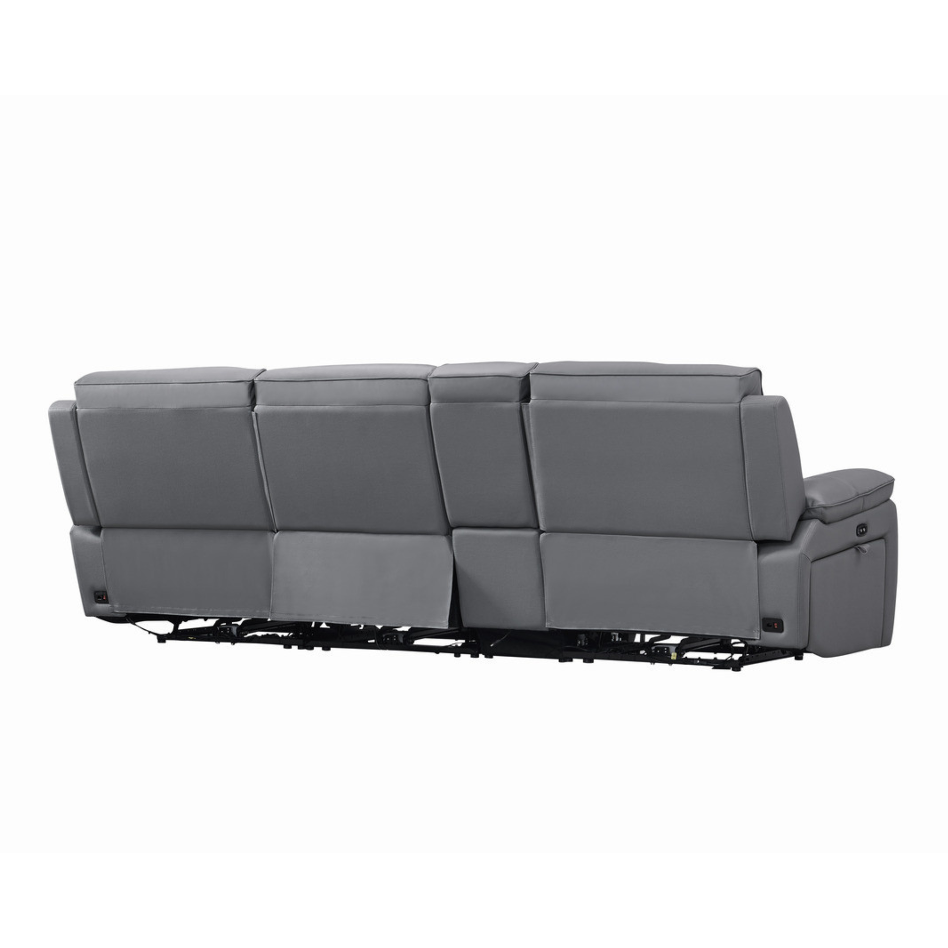 Gio Italia Hestino Leather Power Recliner Sectional with Chaise & Console-ComfortDesign