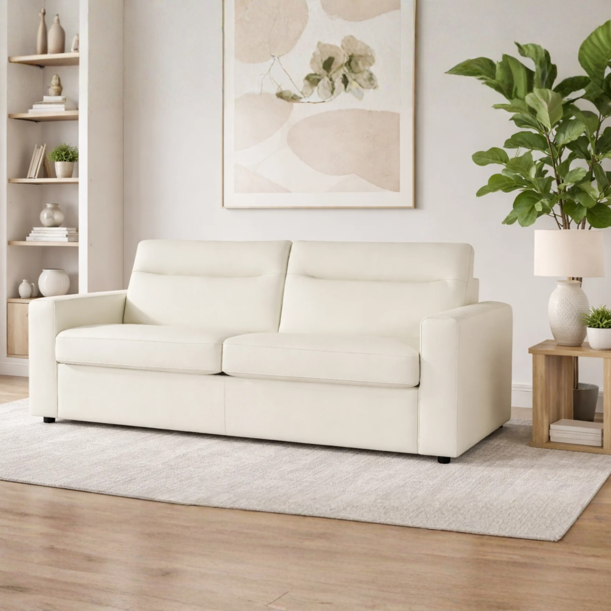 Gio Italia Jamie Fabric And Leather Queen Sleeper Sofas-comfortdesignfurniture