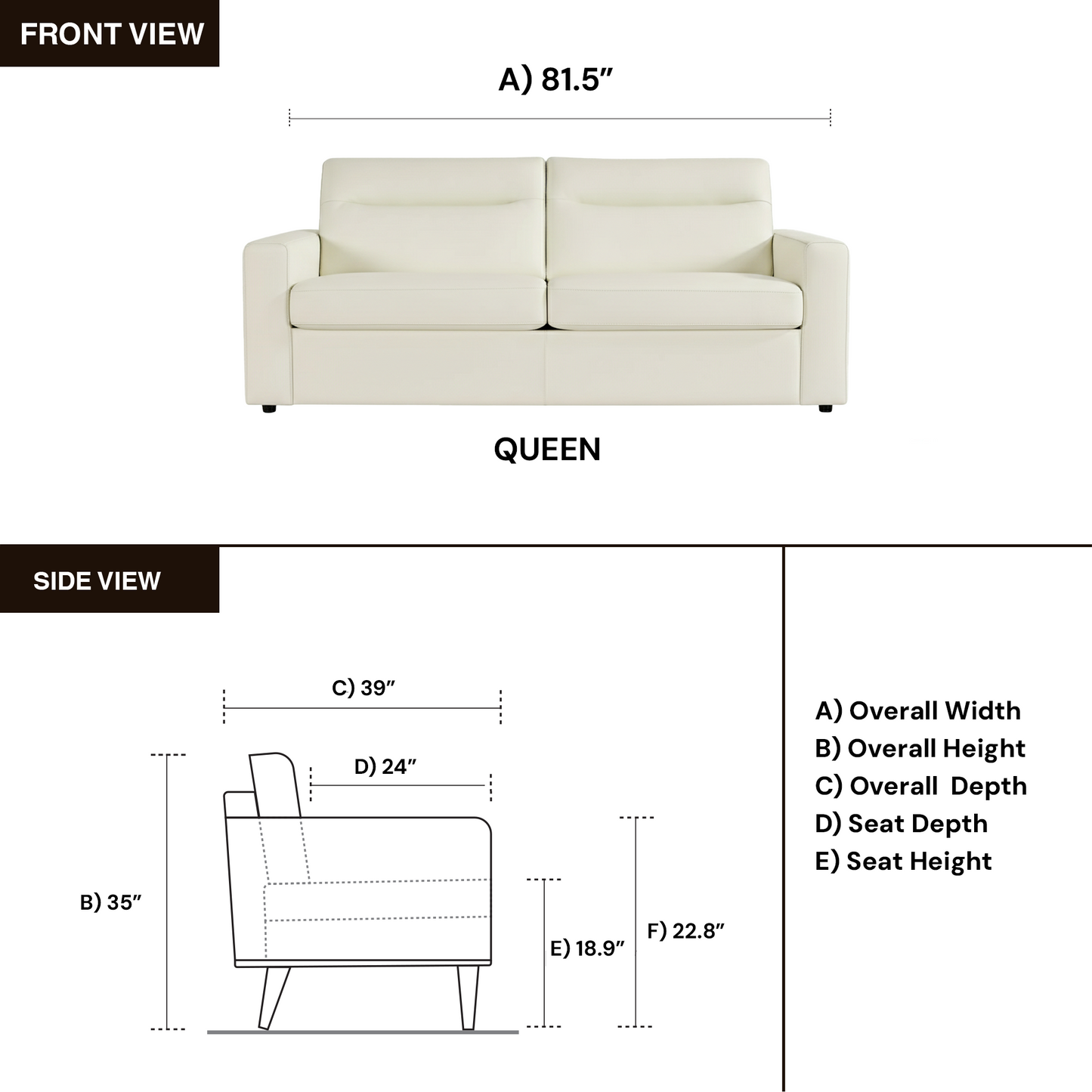 Gio Italia Jamie Fabric And Leather Queen Sleeper Sofas-comfortdesignfurniture