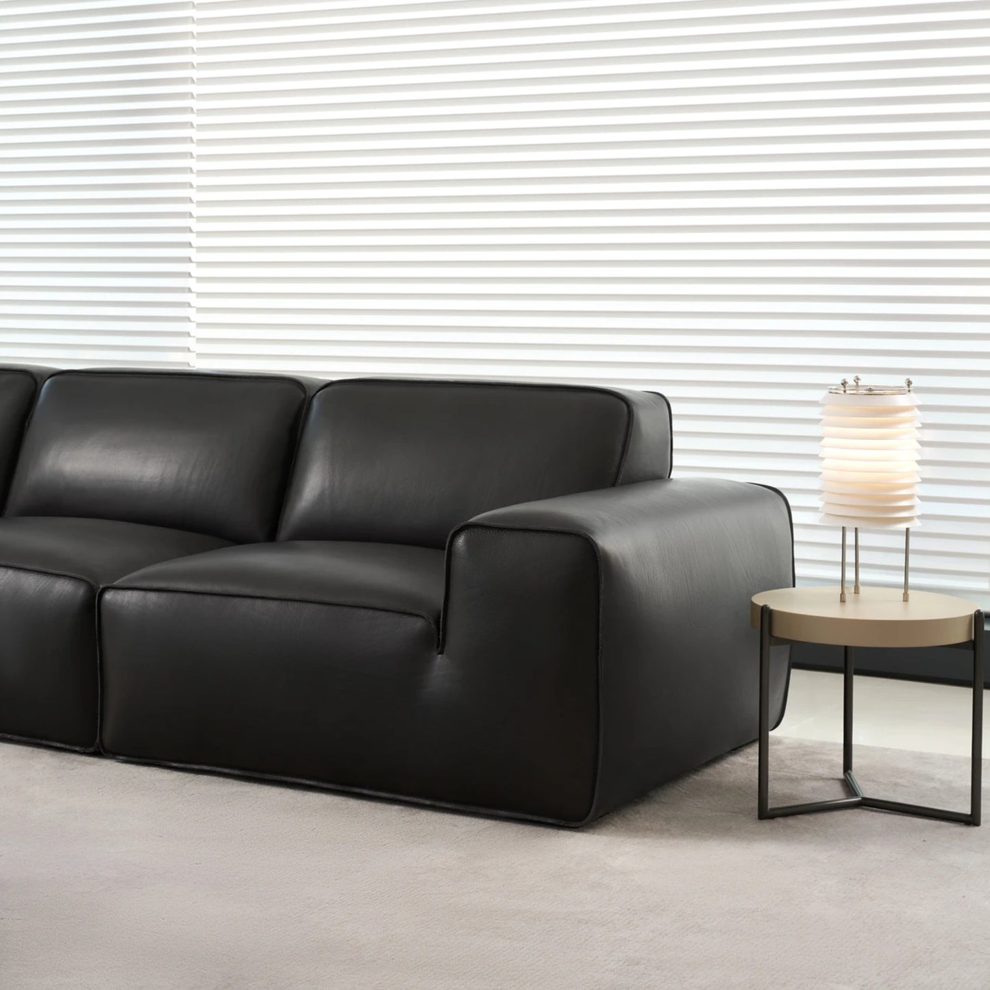 Gio Italia Westaro Oversized Leather Sofa with Deep Seating