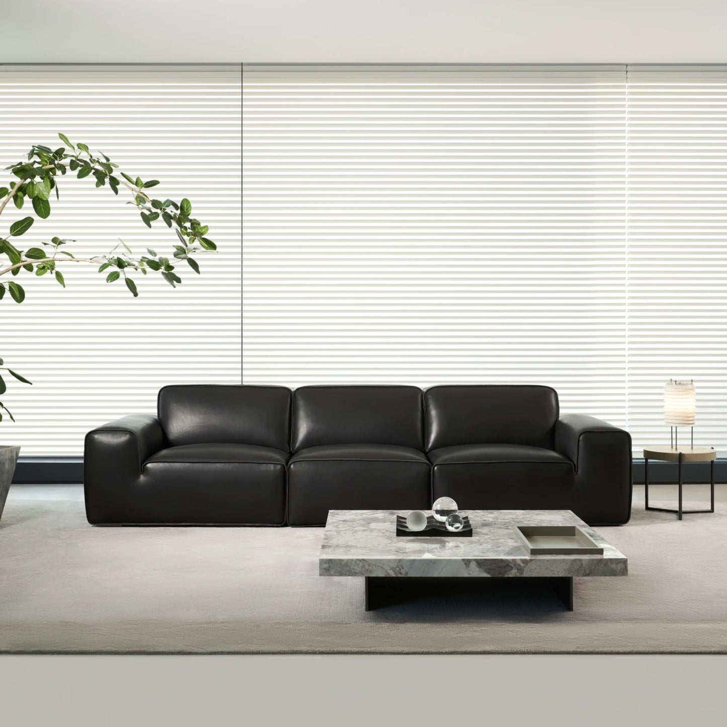 Gio Italia Westaro Oversized Leather Sofa with Deep Seating