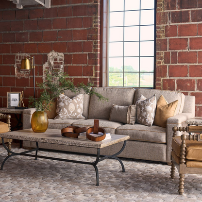 Universal Liam Brown Fabric 3-Seater Sofa